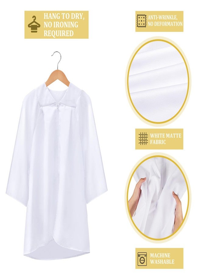 Toulite طقم ملابس جوقة غير لامع للجنسين من توليت مكون من 6 قطع، أردية قضاة للأطفال، زي تنكري لحفلات التعميد والتخرج والمناسبات الكنسية والقساوسة والهالوين (مقاس 36) - Image 4